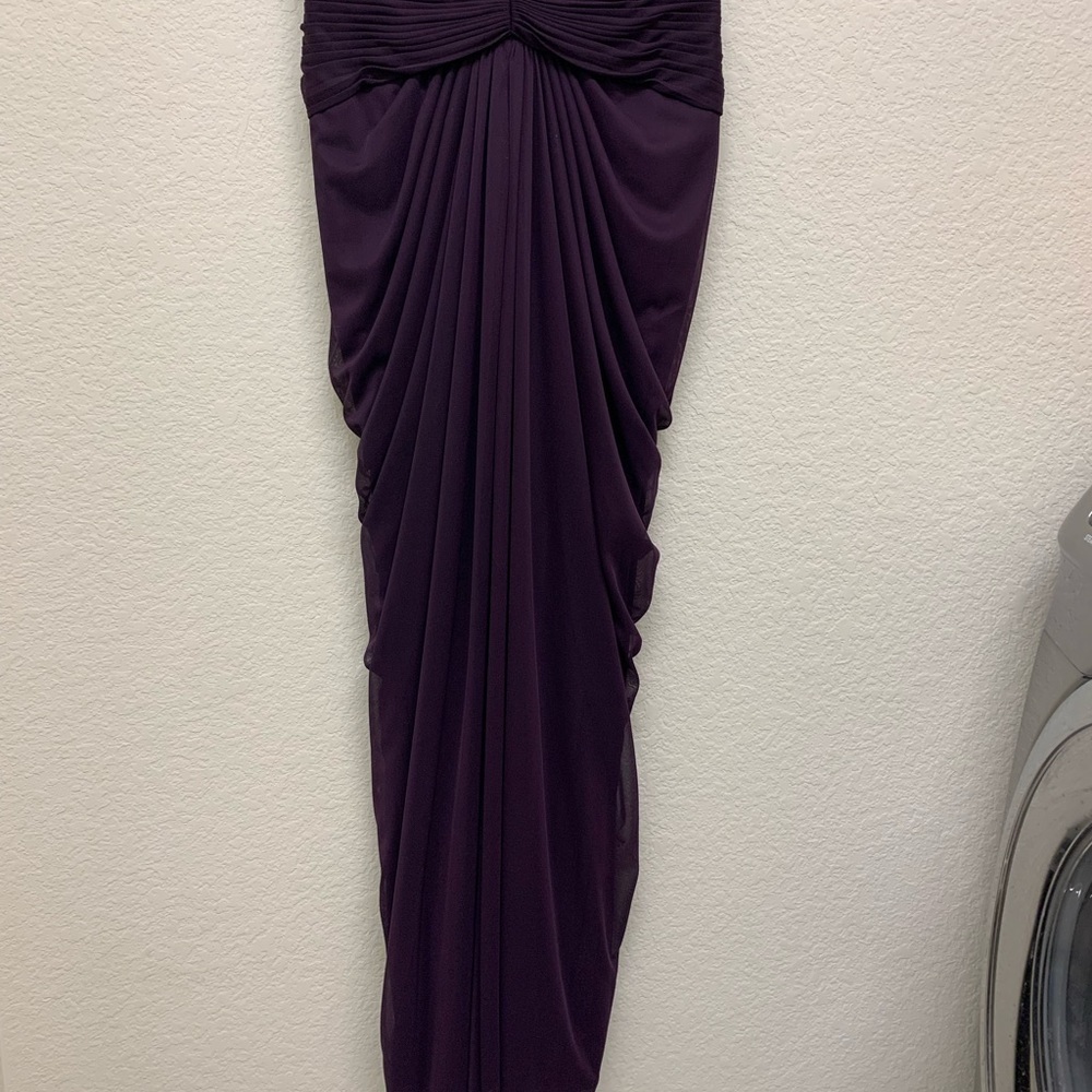 Adrianna Papell Purple Lace Evening Gown - Picture 6 of 15